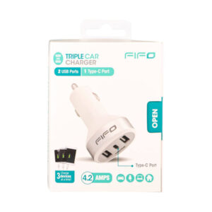 FIFO USB Triple 12v Adaptor Fast Charge