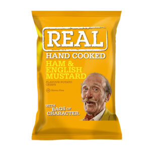 24 x REAL Crisps - Ham & English Mustard 35g