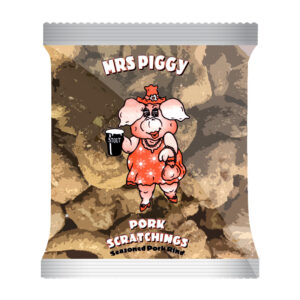 12 x Mrs Piggy Pork Scratchings 30g Carded 0% Vat