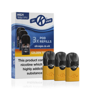 P-OK Vape Pod Refills Golden Tobacco 18mg (10)