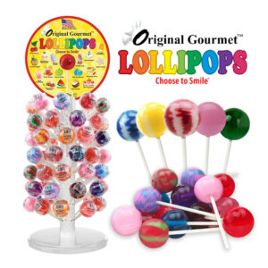120 x Original Gourmet Lollipops in a FREE Counter Display