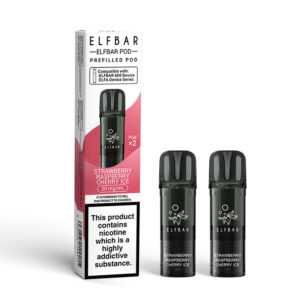 Elf Bar 600 Prefilled Pods (2pk) - Strawberry Raspberry Cherry Ice