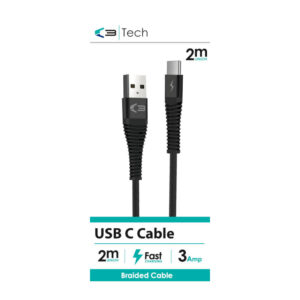 Vibe C3 Braided Type C Fast Charge Cable 2 Metres