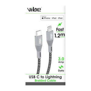 Vibe USB C to C Fast Charge Braided Cable 1.2 Metres