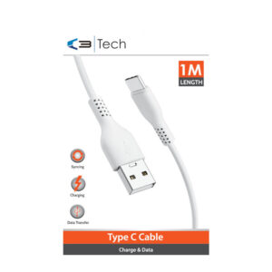 12 x Vibe C3 Type C USB Cable on Clipstrip 1 Metre