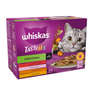 4 x Whiskas Tasty Mix Chef's Choice in Gravy 85g 12 pack