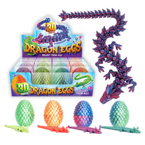 12 x 3D Printed Dragon Eggs in Display