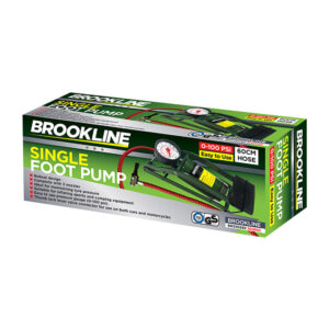 Brookstone Single Barrel Footpump & Gauge