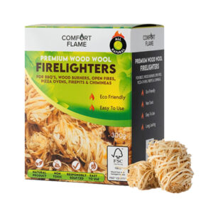 8 x Comfort Flame Wood Wool Natural Firelighters - 5% Vat @ Retail