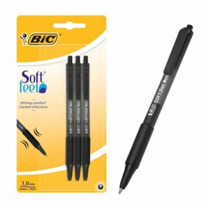 Bic Clic Soft Feel Grip Pen Assorted  3 Pack x 20