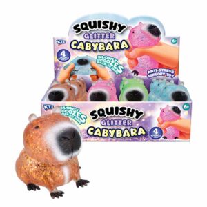 Squishy Glitter Cabybara in display of 12