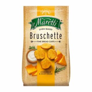 Maretti Bruschette Cheddar Cheese 70g - 0% vat in display of 14