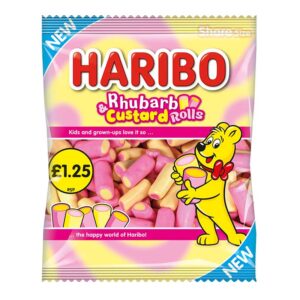 Haribo Rhubarb & Custard Rolls 140g PM &pound;1.25 x 12