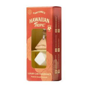 Carfume Hawaiian Tropic Hanging Diffuser Air Freshener in a Display of 10