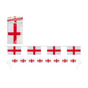 England Bunting 12 Foot Long with 8 Flags