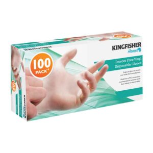 Clear Powder Free Vinyl Gloves Large Box of 100